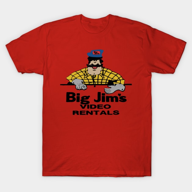 Big Jim's Video Rental - Limited Rental Store Collection T-Shirt T-Shirt by Dueling Decades